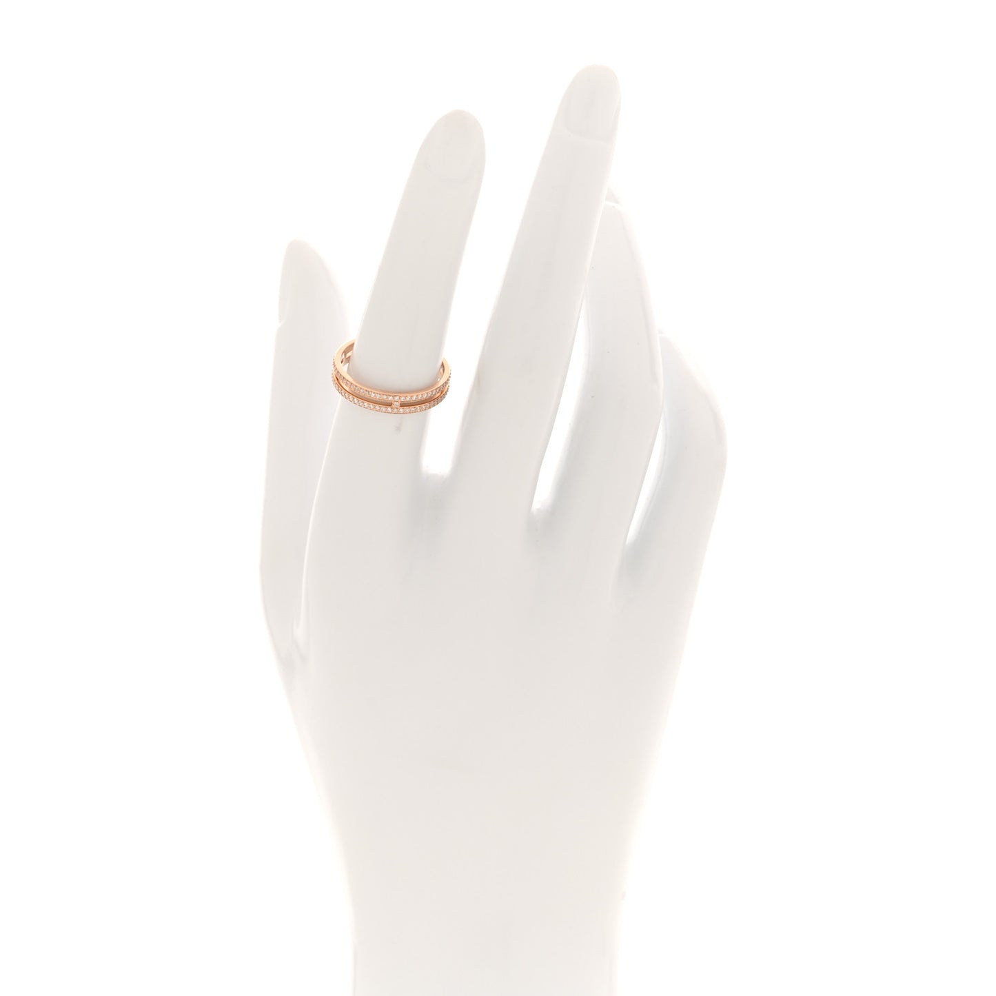 18K Rose Gold Diamond Ariane Wedding Band Ring 53 6.5