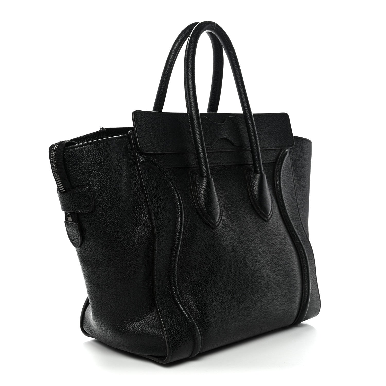 Celine Drummed Calfskin Mini Luggage Black 3 of 17
