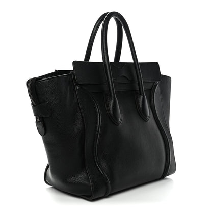 Celine Drummed Calfskin Mini Luggage Black 3 of 17