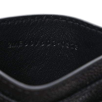 Saint Laurent Grain De Poudre Matelasse Chevron Monogram Credit Card Case Black 7 of 7