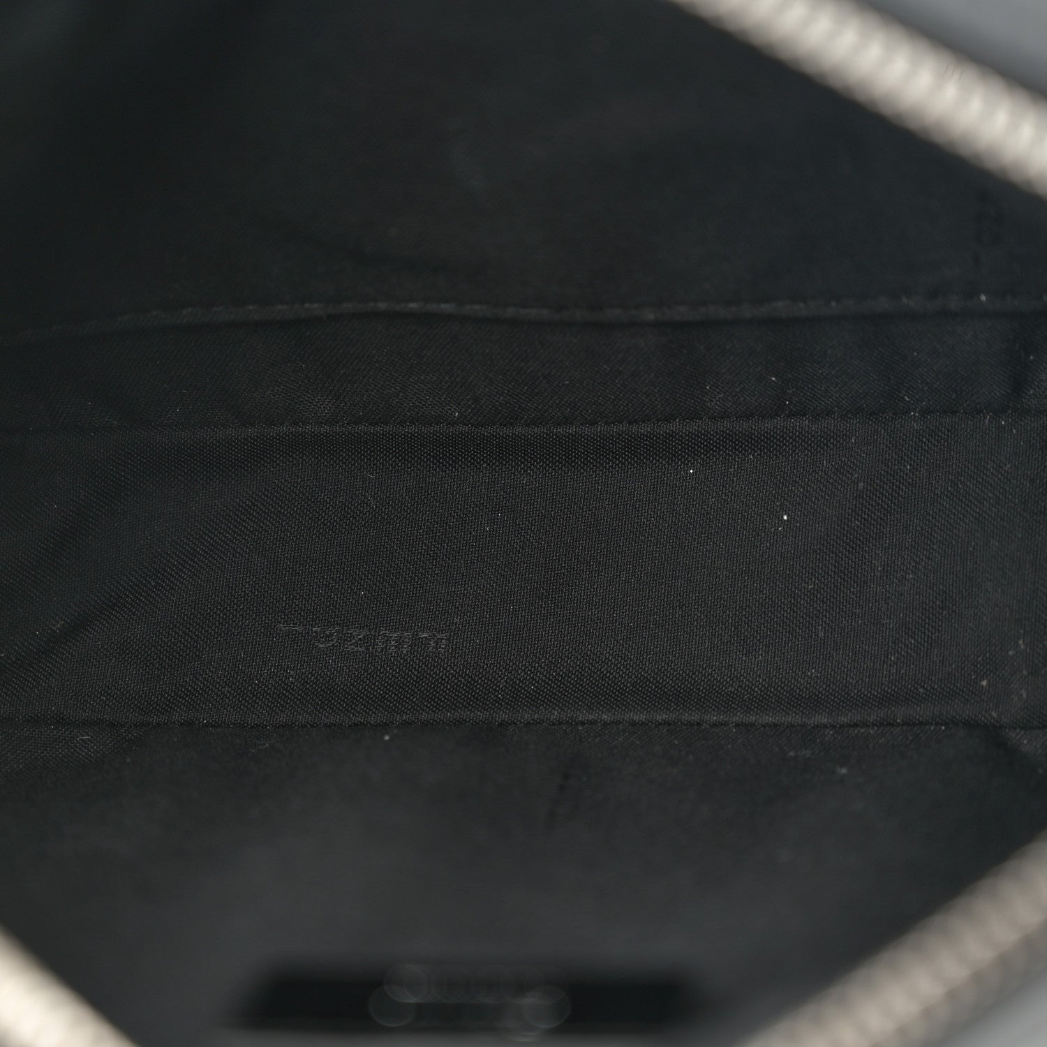 Fendi Shiny Glazed Fabric Vitello Cover FF 1974 Logo Medium Camera Case Black 5 of 12