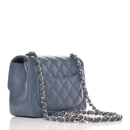 Chanel Caviar Quilted Mini Square Flap Blue 3 of 10