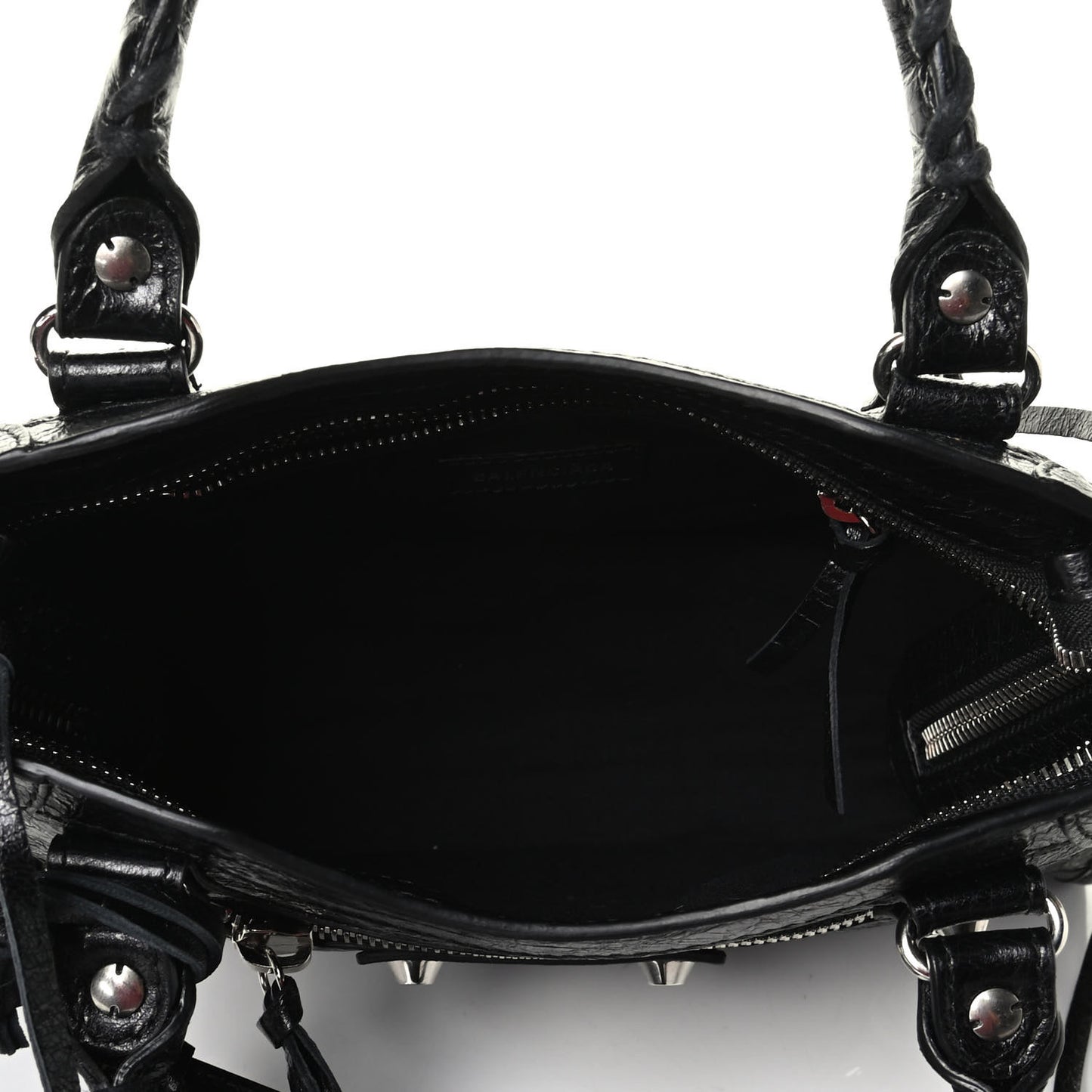 Agneau Classic Silver Hardware Mini City Black