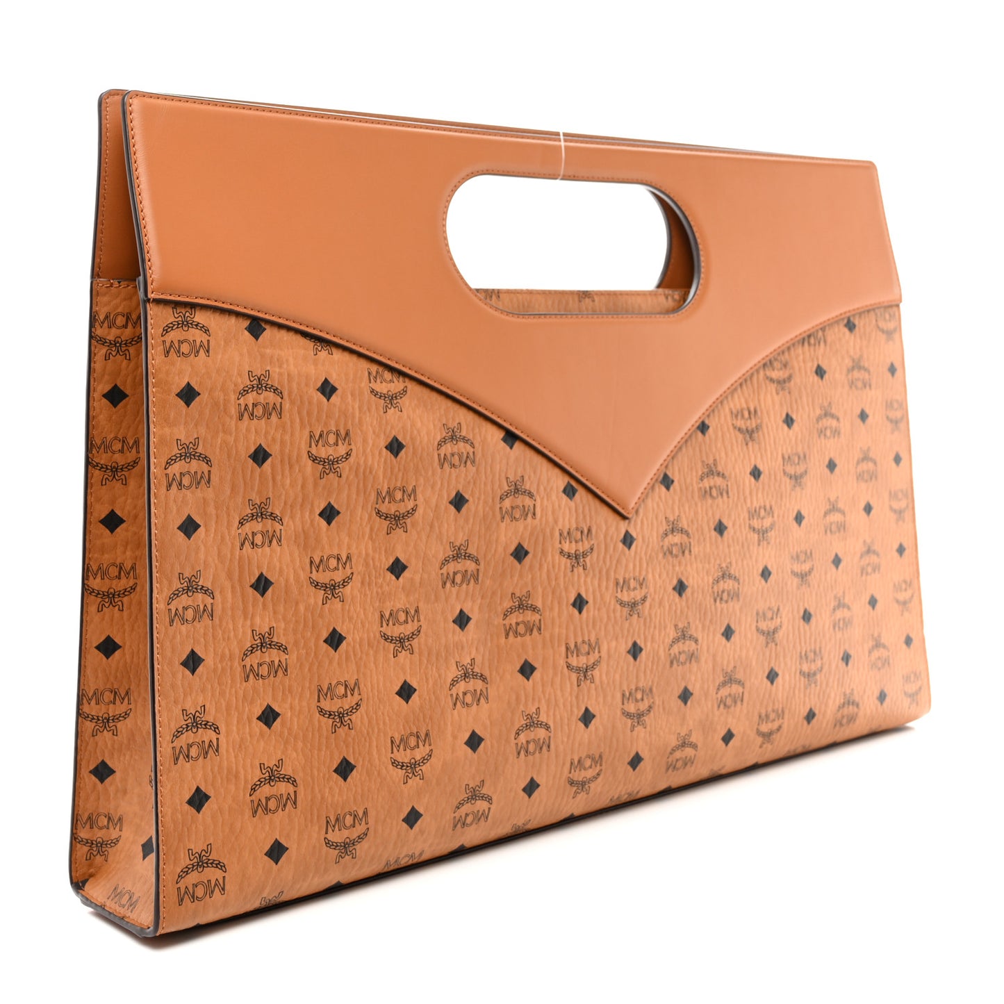 Visetos Calfskin X Large Diamond Tote Cognac