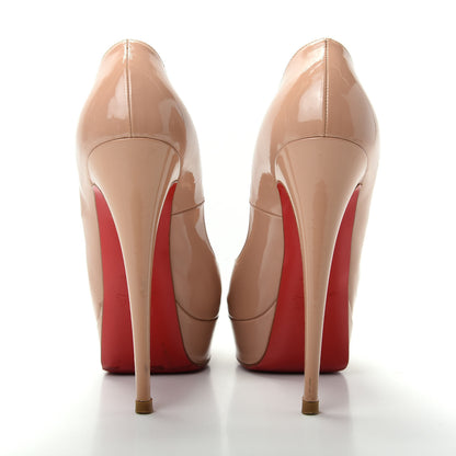 Christian Louboutin Patent Lady Peep 150 Pumps 39 Nude 7 of 12