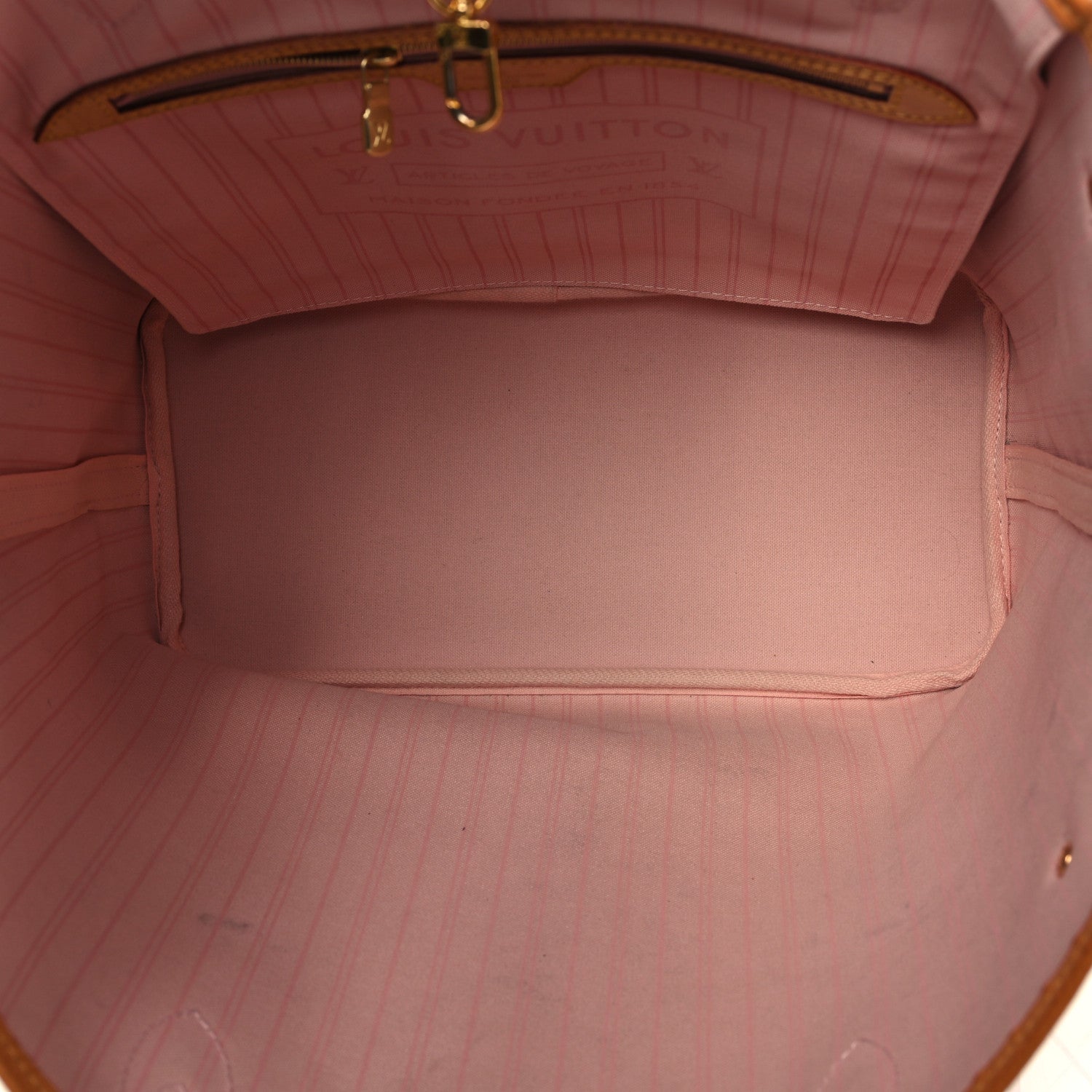 Louis Vuitton Damier Azur Neo Neverfull MM Rose Ballerine 5 of 12