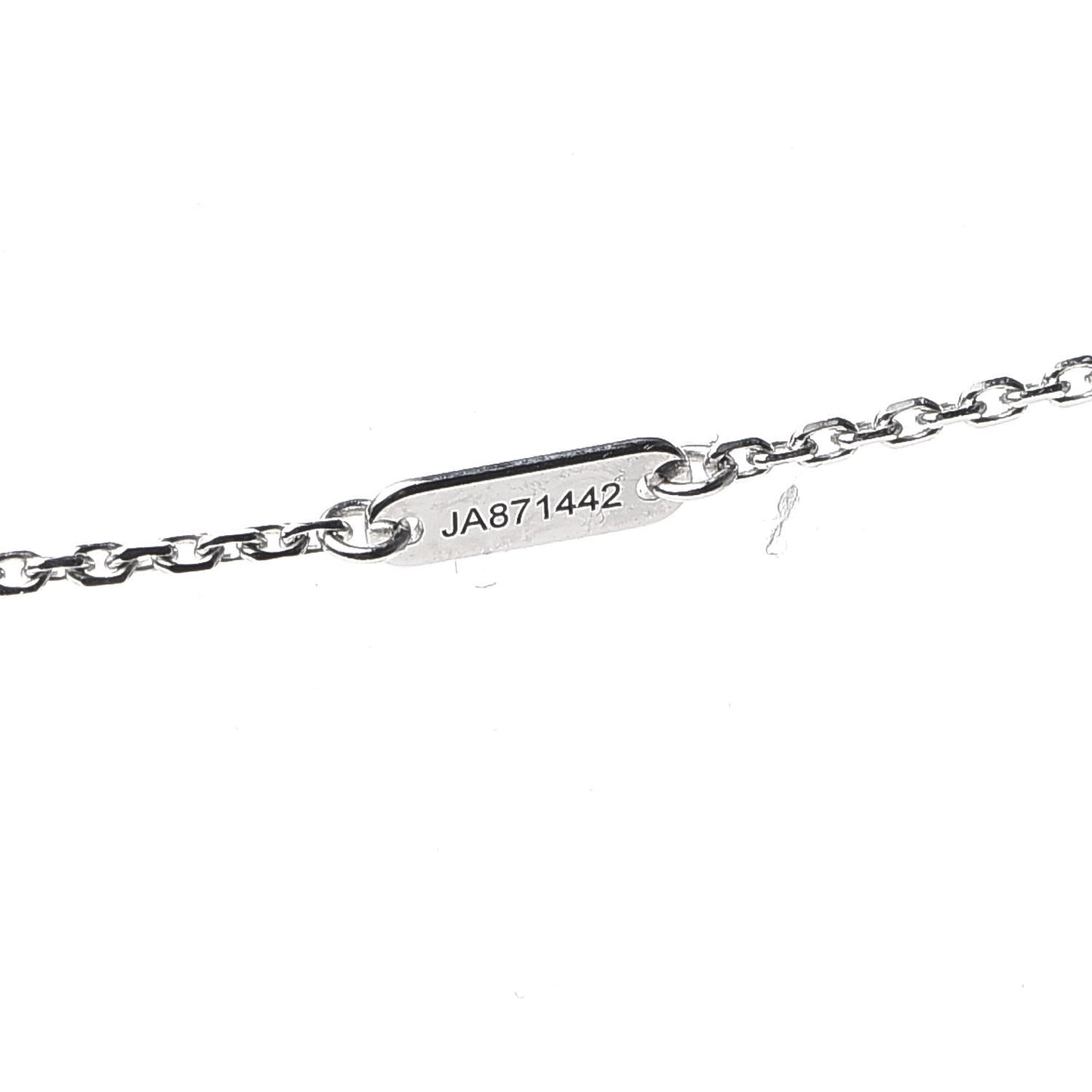 18K White Gold Diamond Sweet Alhambra Pendant Necklace