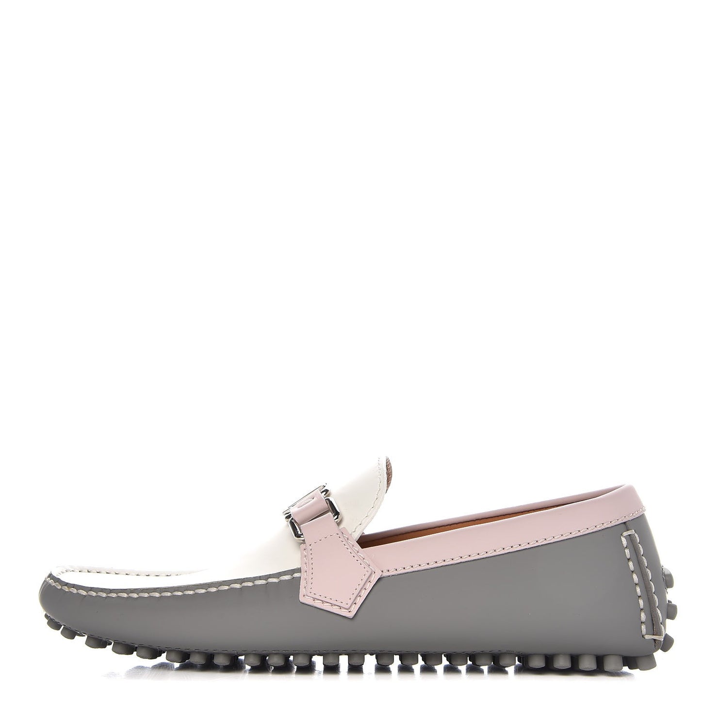 Rubber Mens Hockenheim Mocassins 6 Grey Pink
