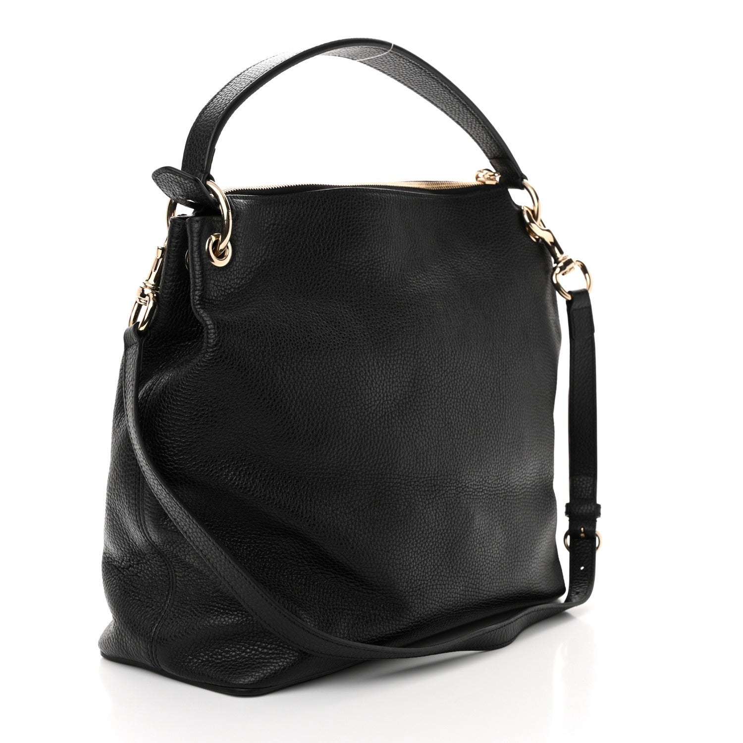 Gucci Pebbled Calfskin Large Soho Hobo Black 3 of 10