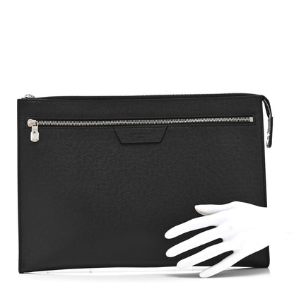 Louis Vuitton Taiga Pochette 24 Heures Black 2 of 9
