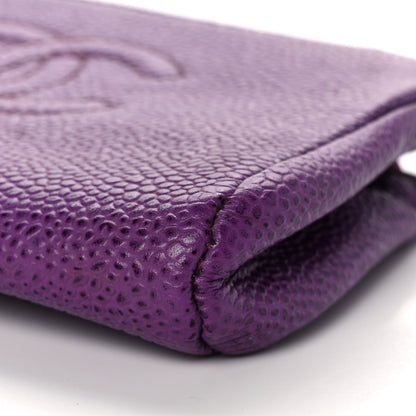 Chanel Caviar Timeless CC Cosmetic Pouch Purple 9 of 9