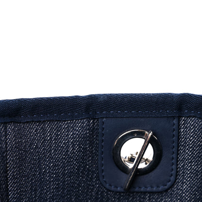 Chanel Denim Small Deauville Tote Dark Blue 14 of 14