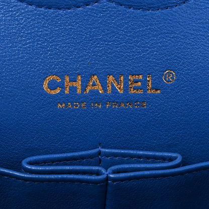 Chanel Lambskin Quilted Medium Double Flap Blue 6 of 12