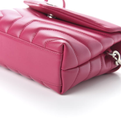 Saint Laurent Calfskin Y Quilted Monogram Toy Loulou Crossbody Bag Freesia 7 of 9