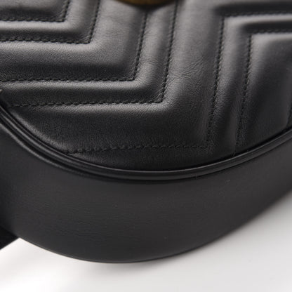 Gucci Calfskin Matelasse GG Marmont Belt Bag 75 30 Black 6 of 11