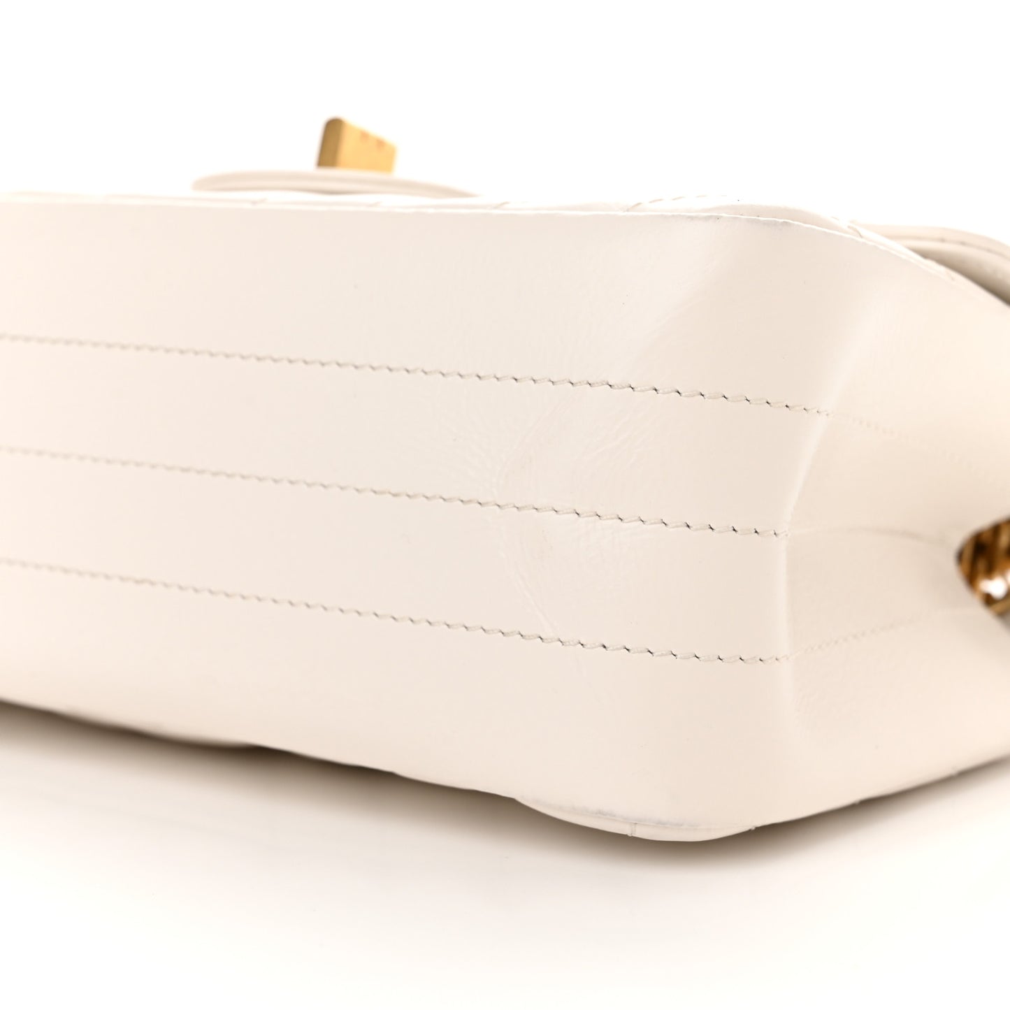 Aged Calfskin Chevron Quilted 2.55 Reissue Mini Flap White