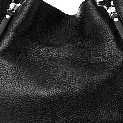 Burberry Grainy Calfskin House Check Medium Maidstone Black 9 of 17