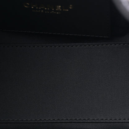 Chanel Washed Denim Quilted Mini Chanel 25 Handbag Black 5 of 11