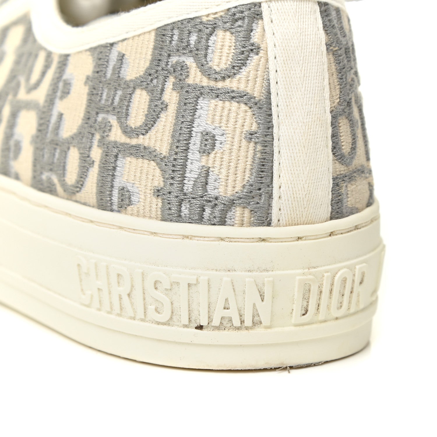 Christian Dior Canvas Oblique Walk'N'Dior Low Top Sneakers 37 Grey Stone 12 of 18