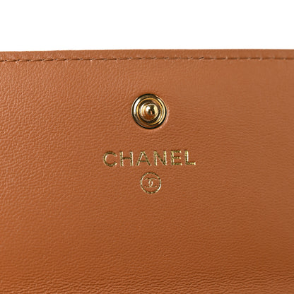 Chanel Lambskin Quilted Chanel 19 Flap Wallet Brown 6 of 10
