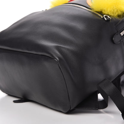 Fendi Vitello Dolce Fox Elaphe Ayers Hypnoteyes Large Backpack Black Giallo Multicolor 7 of 10