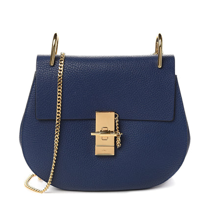 Chloe Grained Lambskin Drew Shoulder Bag Royal Navy 1 of 10