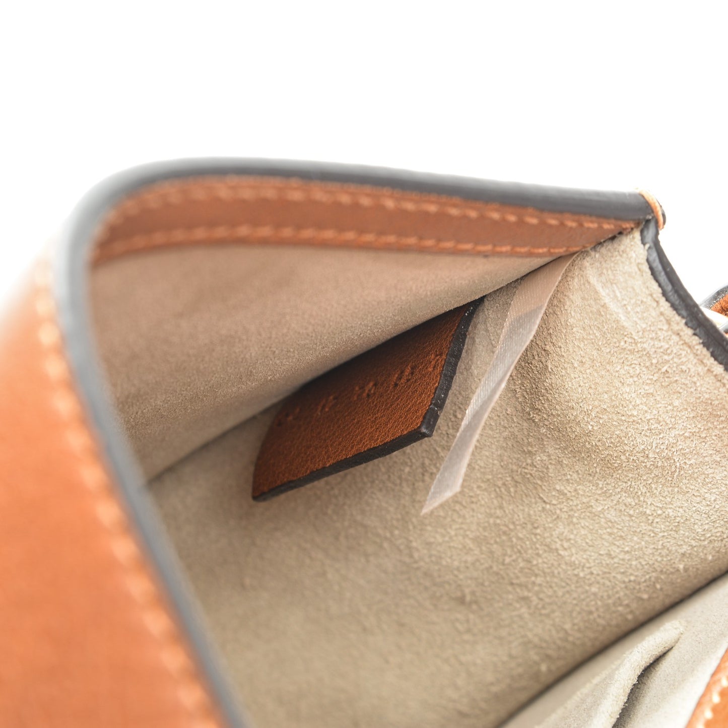 Calfskin Suede Small Nile Bracelet Bag Caramel