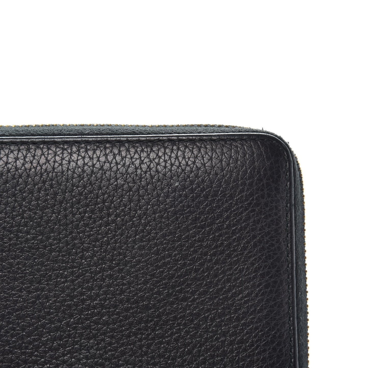Pebbled Calfskin Soho Zip Around Wallet Black
