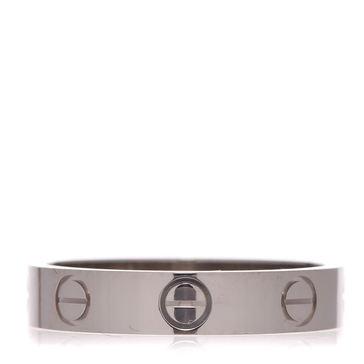 Cartier 18K White Gold 3.5mm LOVE Wedding Band Ring 51 5.75 1 of 4