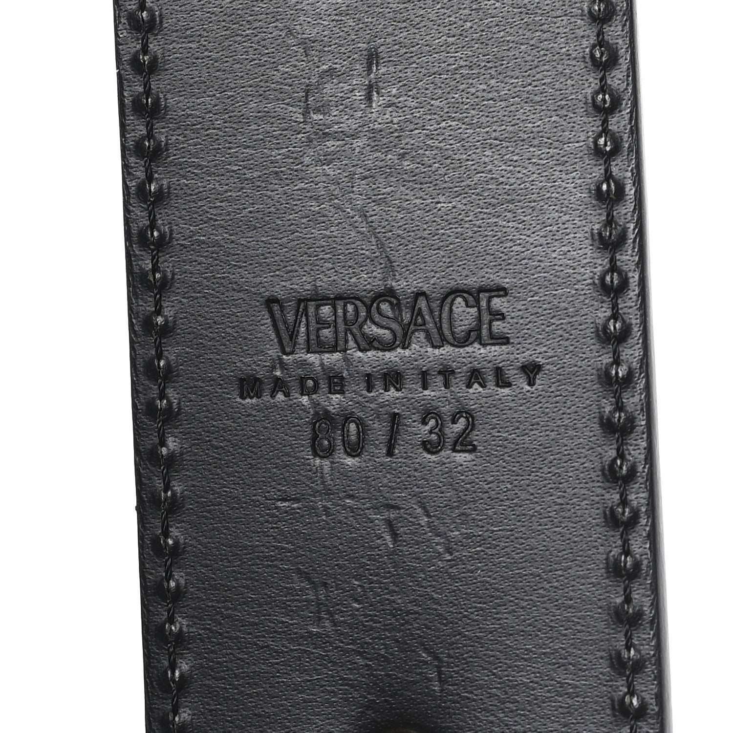 Versace Calfskin La Medusa Belt 80 32 Black 3 of 4