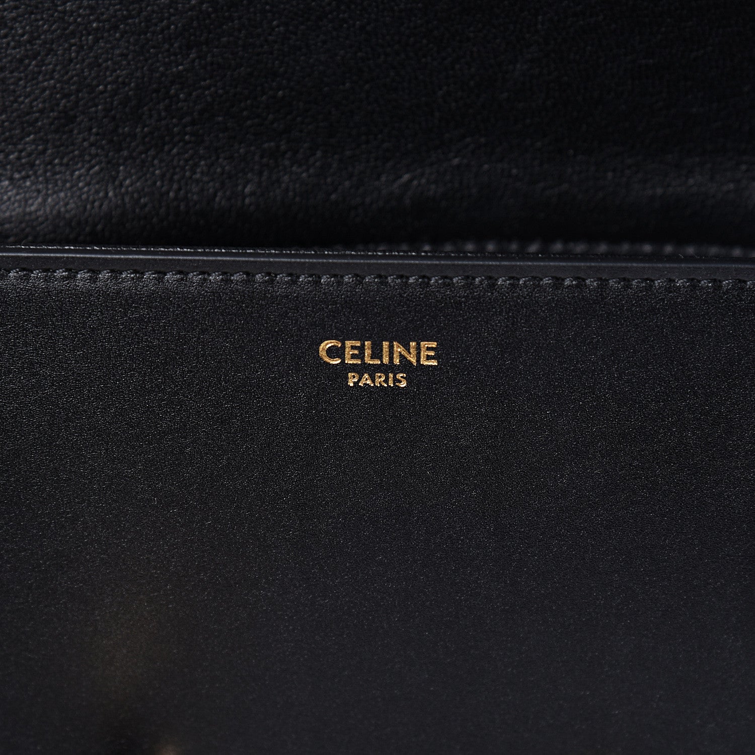 Celine Shiny Calfskin Medium Chain Maillon Triomphe Black 6 of 12