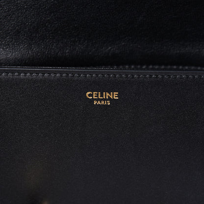 Celine Shiny Calfskin Medium Chain Maillon Triomphe Black 6 of 12