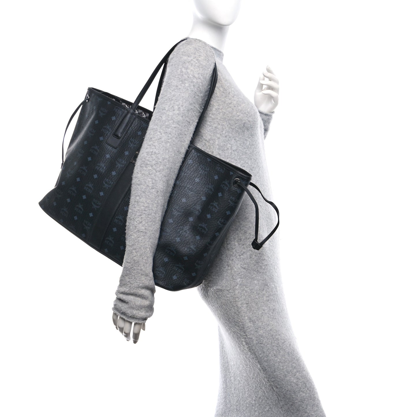 Visetos Large Liz Reversible Shopper Tote Black
