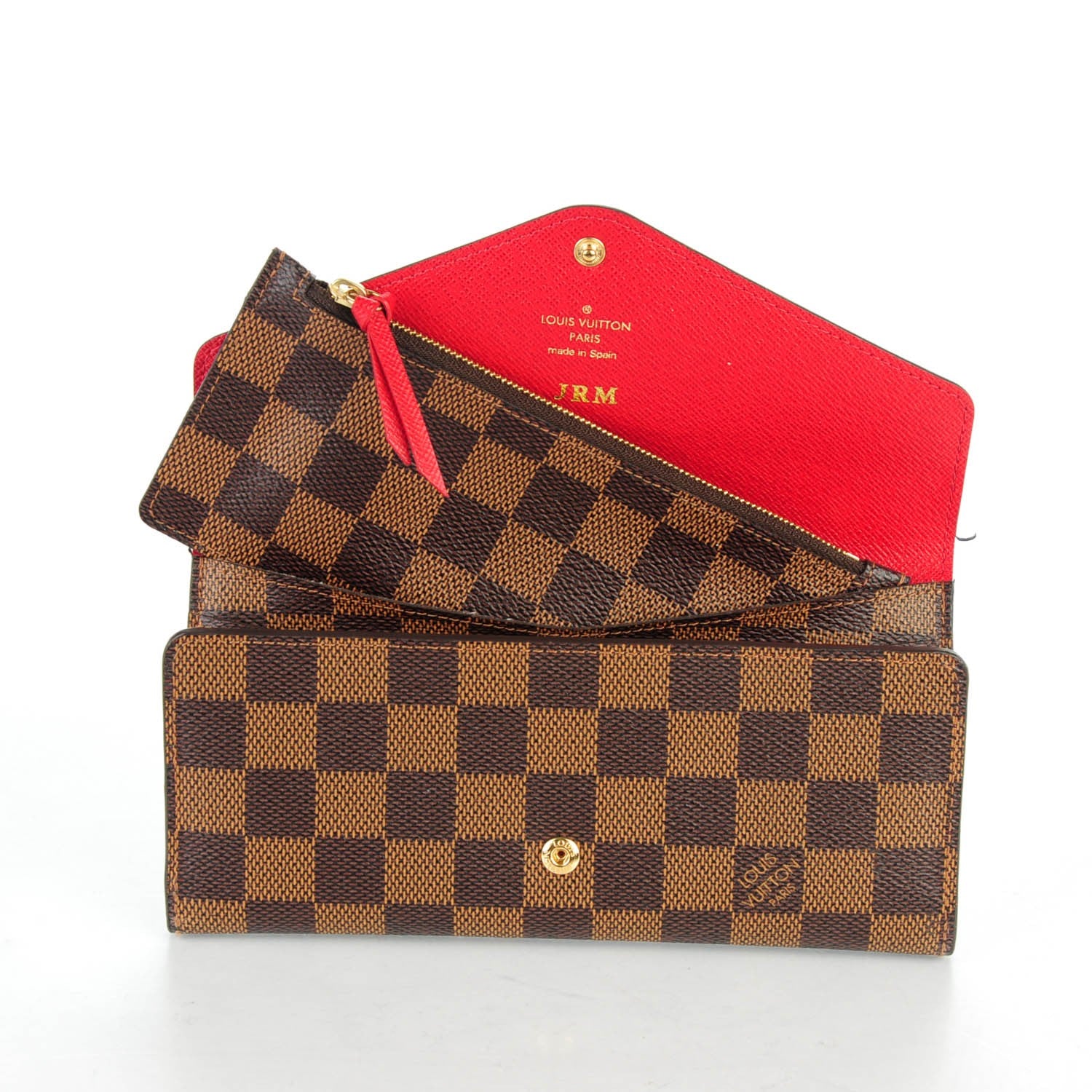 Louis Vuitton Damier Ebene Josephine Wallet Red 8 of 10