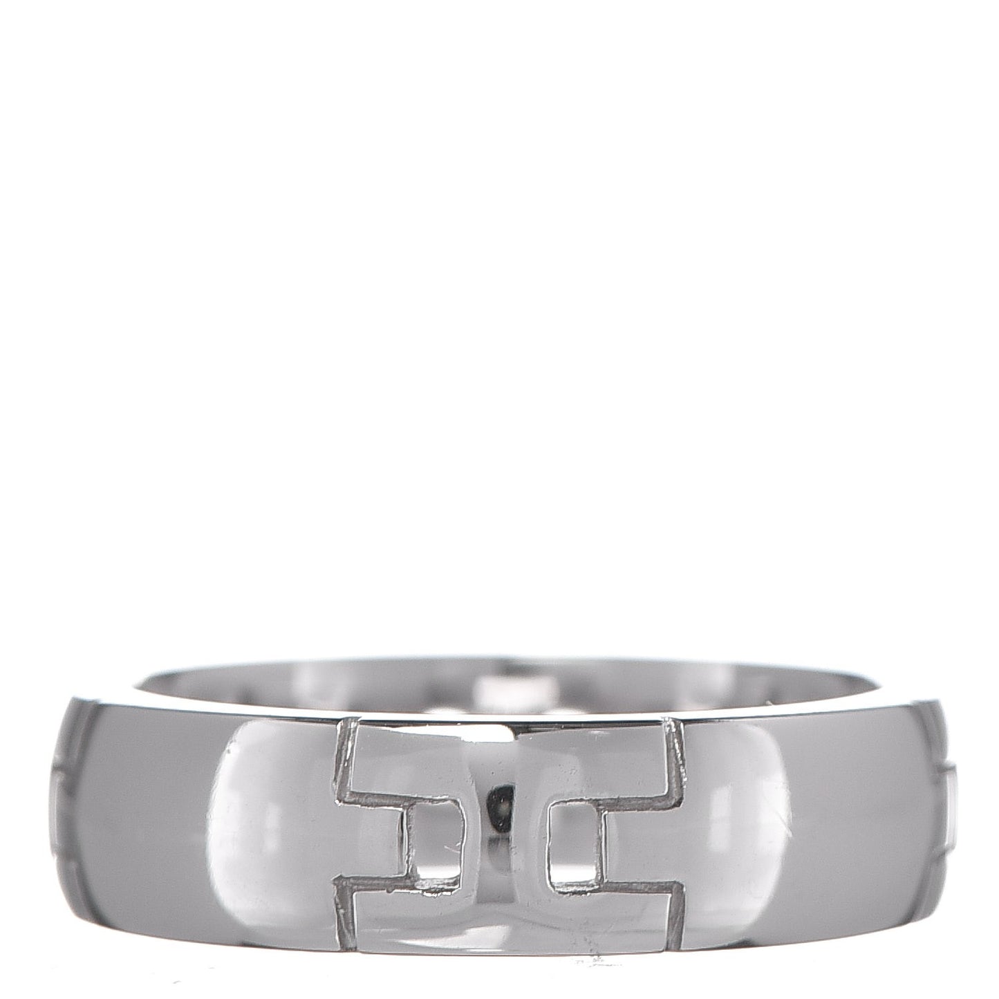 18K White Gold Hercules H Ring 50 5.25