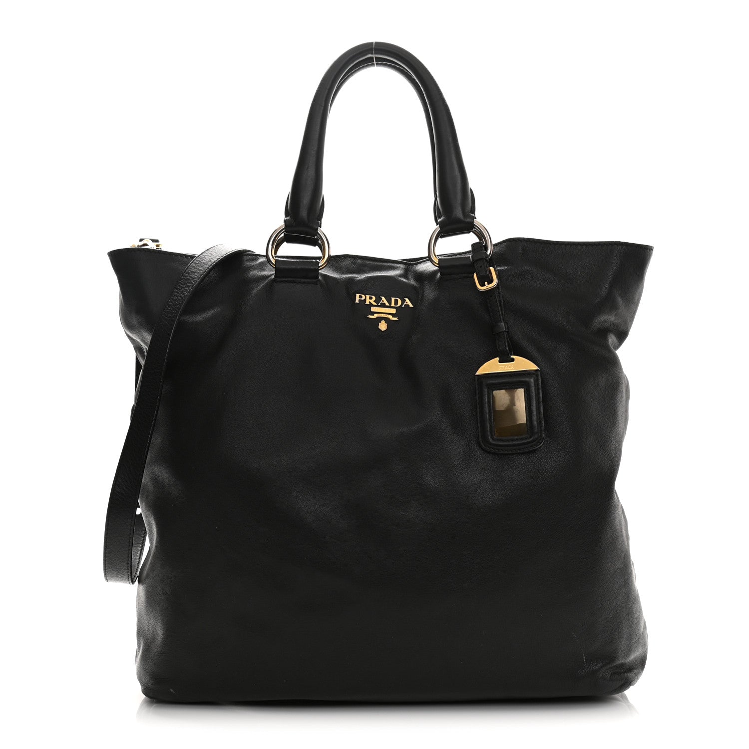 Prada Soft Calf Shopping Tote Black 1 of 18