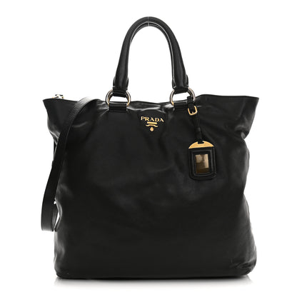 Prada Soft Calf Shopping Tote Black 1 of 18