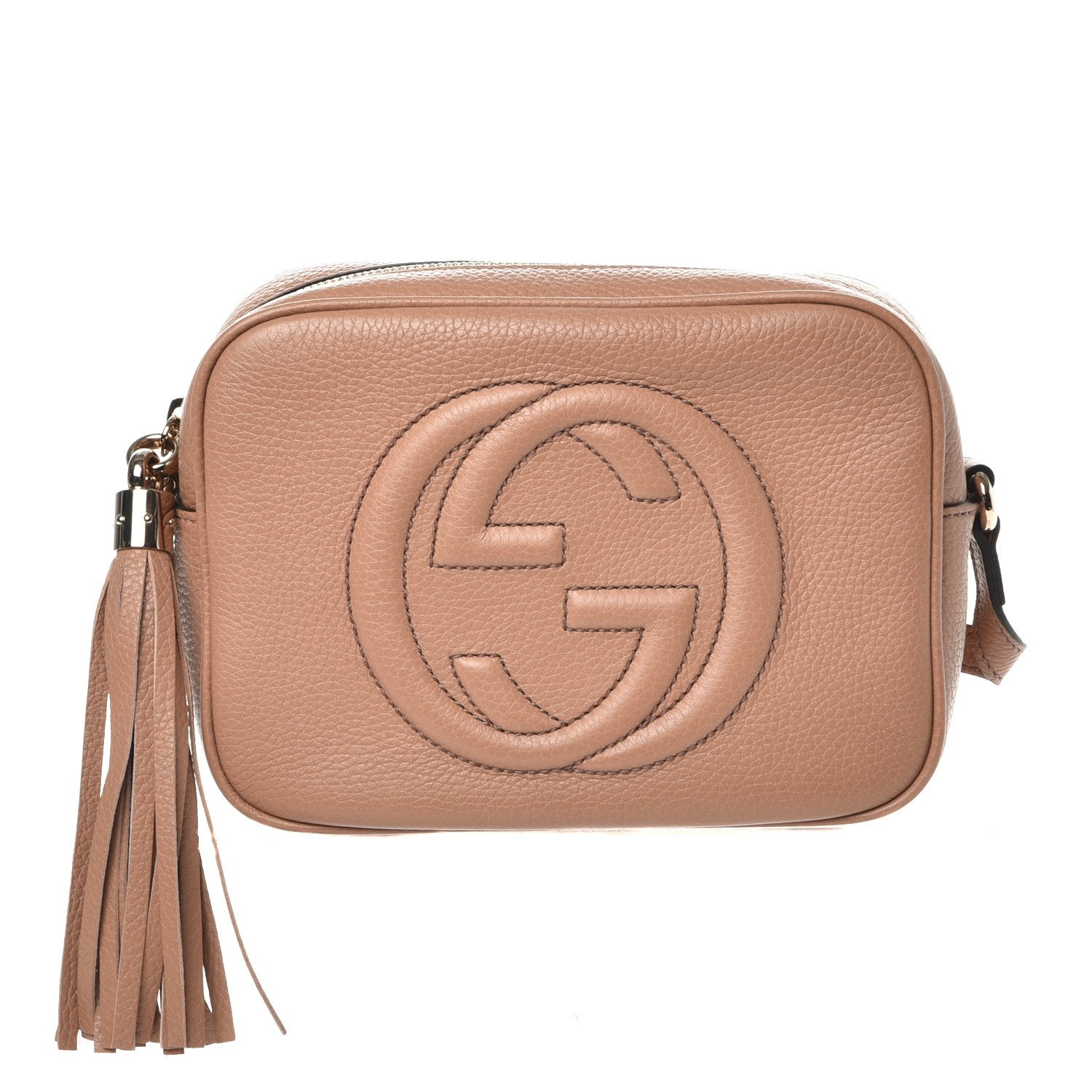 Gucci Pebbled Calfskin Small Soho Disco Bag Rose Beige 1 of 7