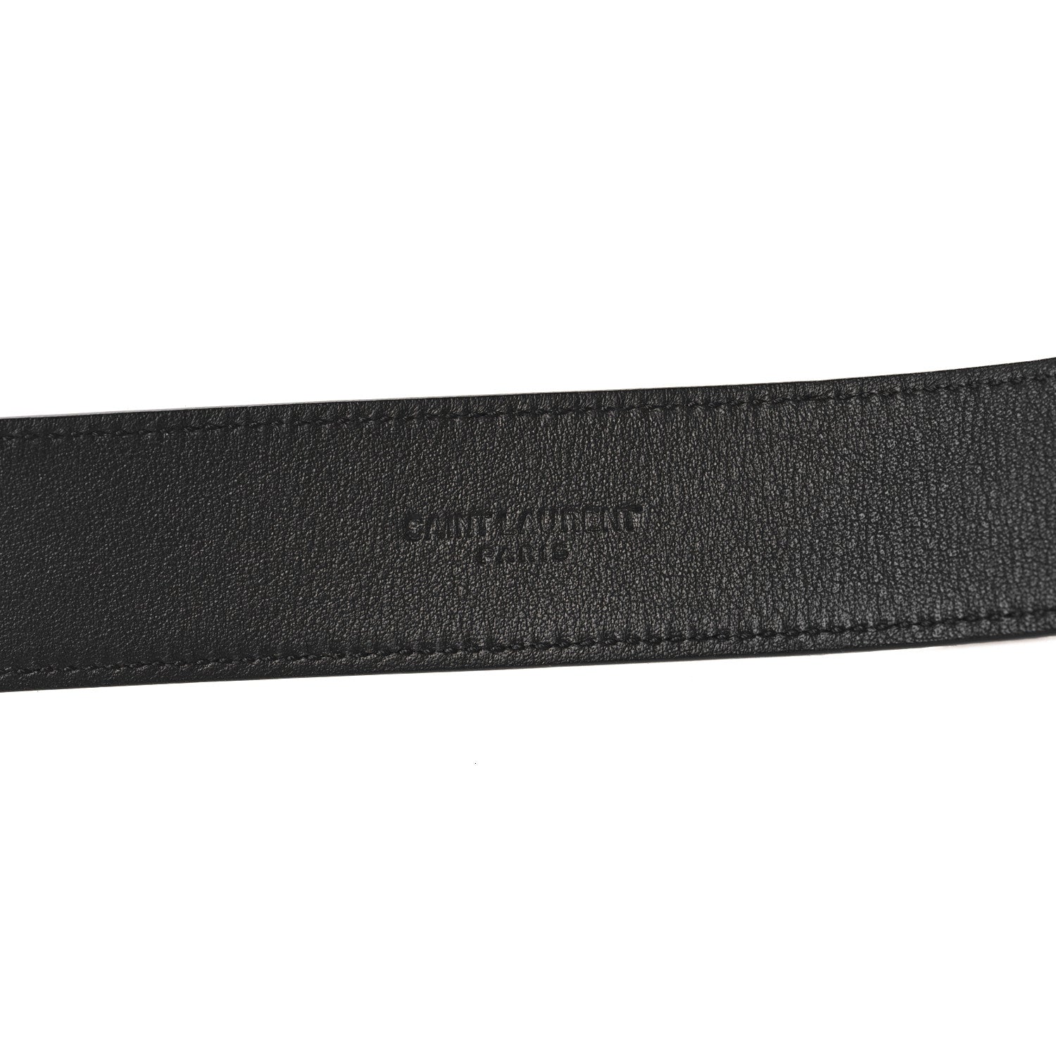 Saint Laurent Suede Monogram Square Buckle Belt 80 32 Black 5 of 6