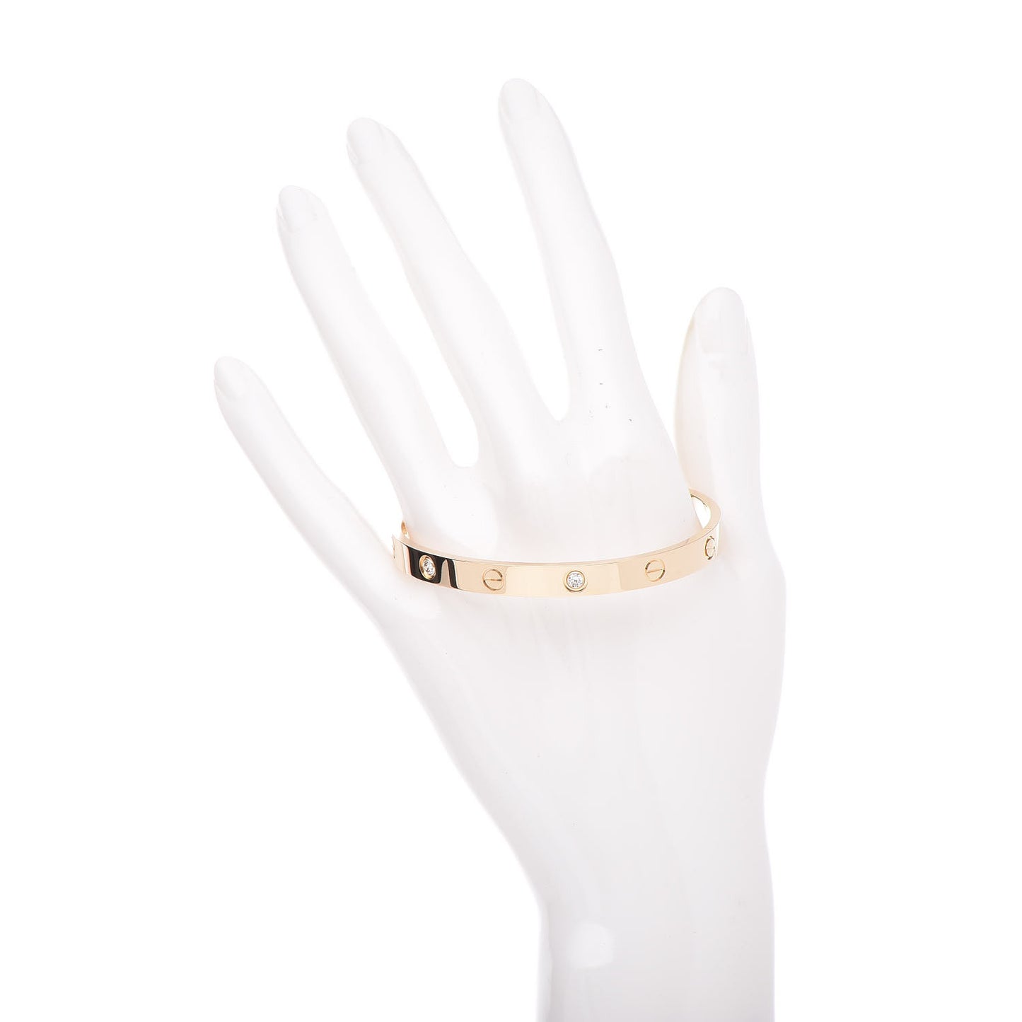 18K Yellow Gold 4 Diamond LOVE Bracelet 18