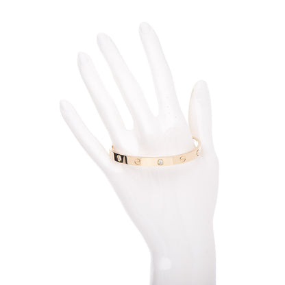 Cartier 18K Yellow Gold 4 Diamond LOVE Bracelet 18 2 of 7