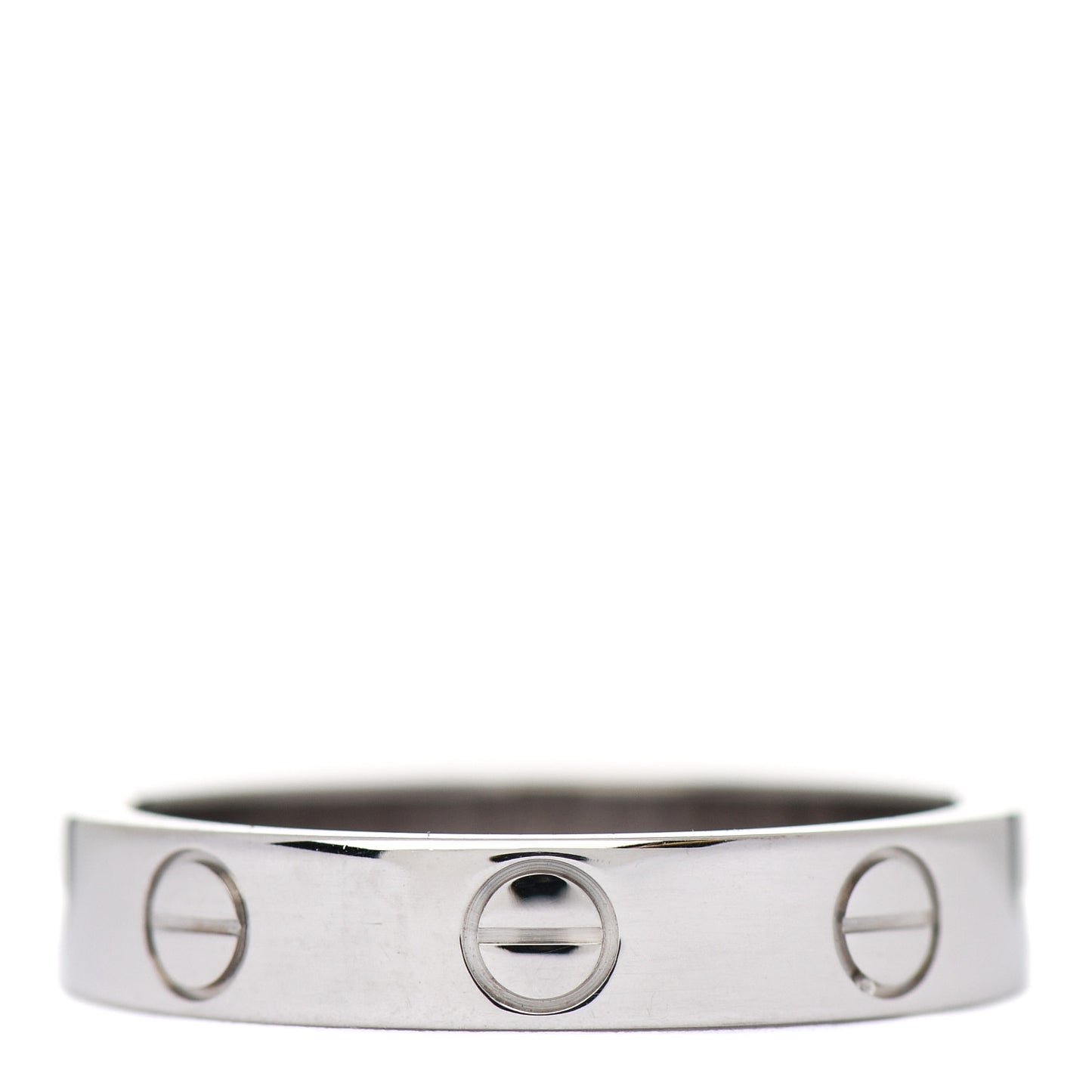 18K White Gold 3.5mm LOVE Wedding Band Ring 50 5.25