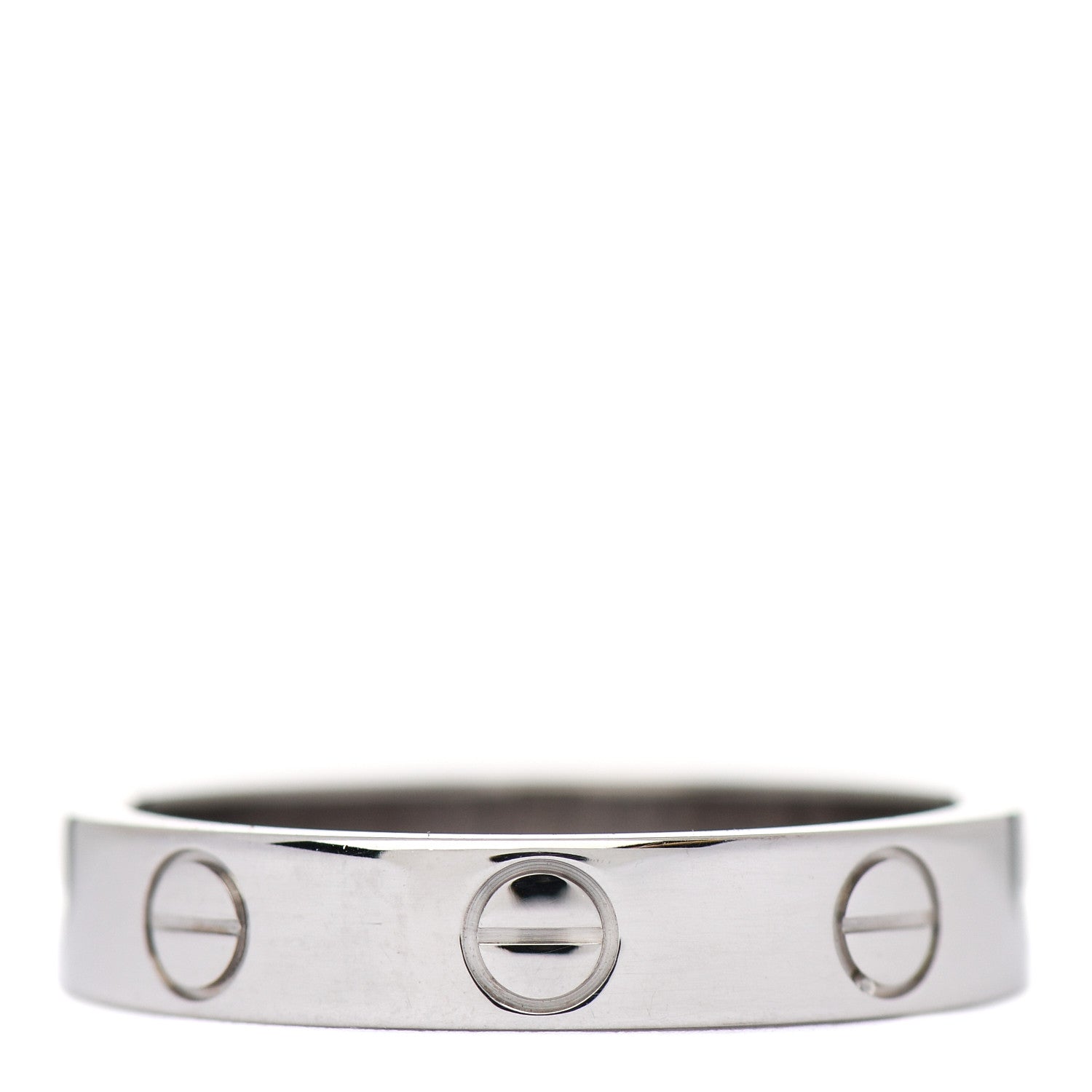 Cartier 18K White Gold 3.5mm LOVE Wedding Band Ring 50 5.25 2 of 5