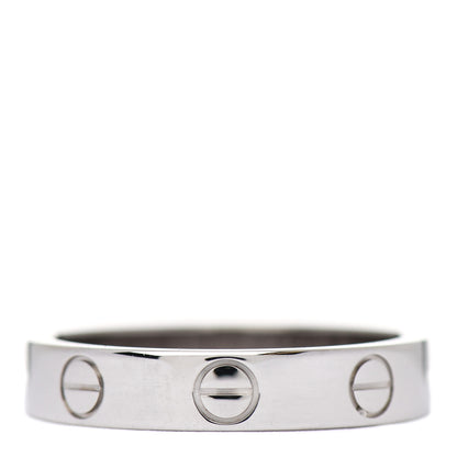 Cartier 18K White Gold 3.5mm LOVE Wedding Band Ring 50 5.25 2 of 5