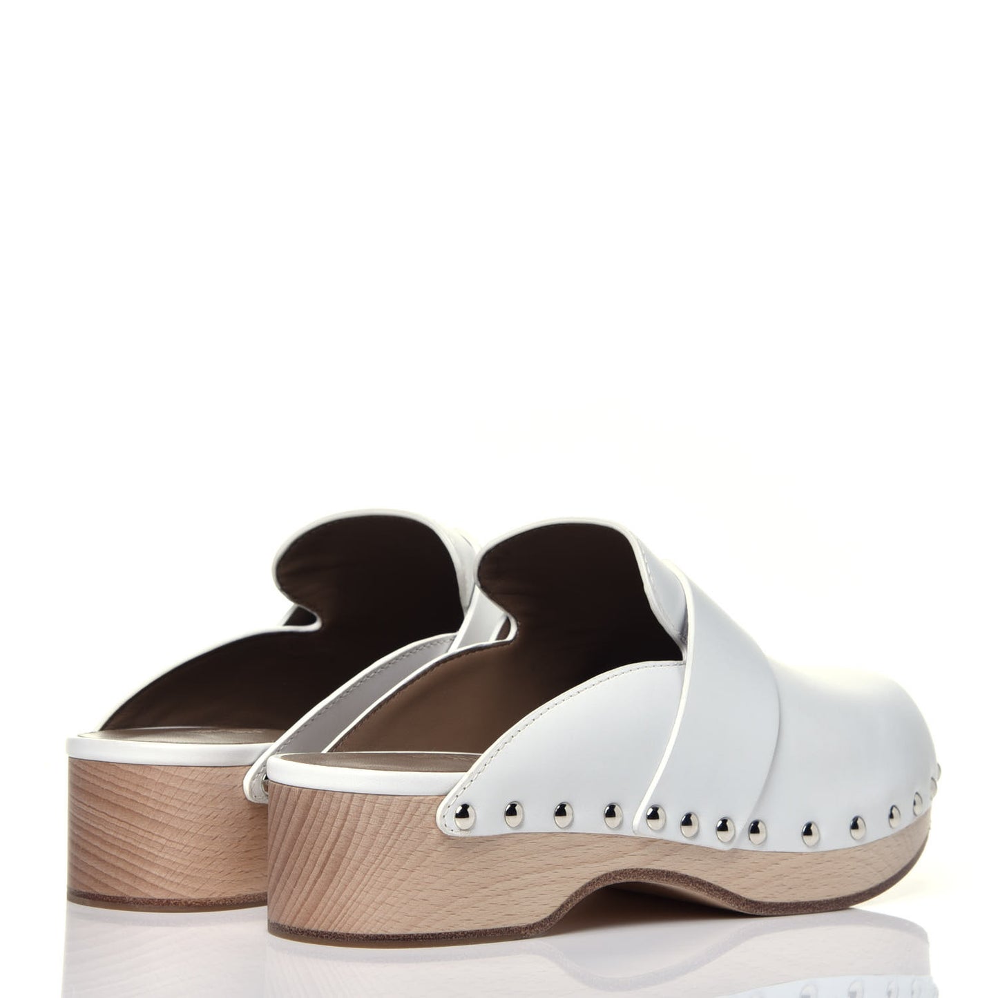 Calfskin Calya Mules 36 White