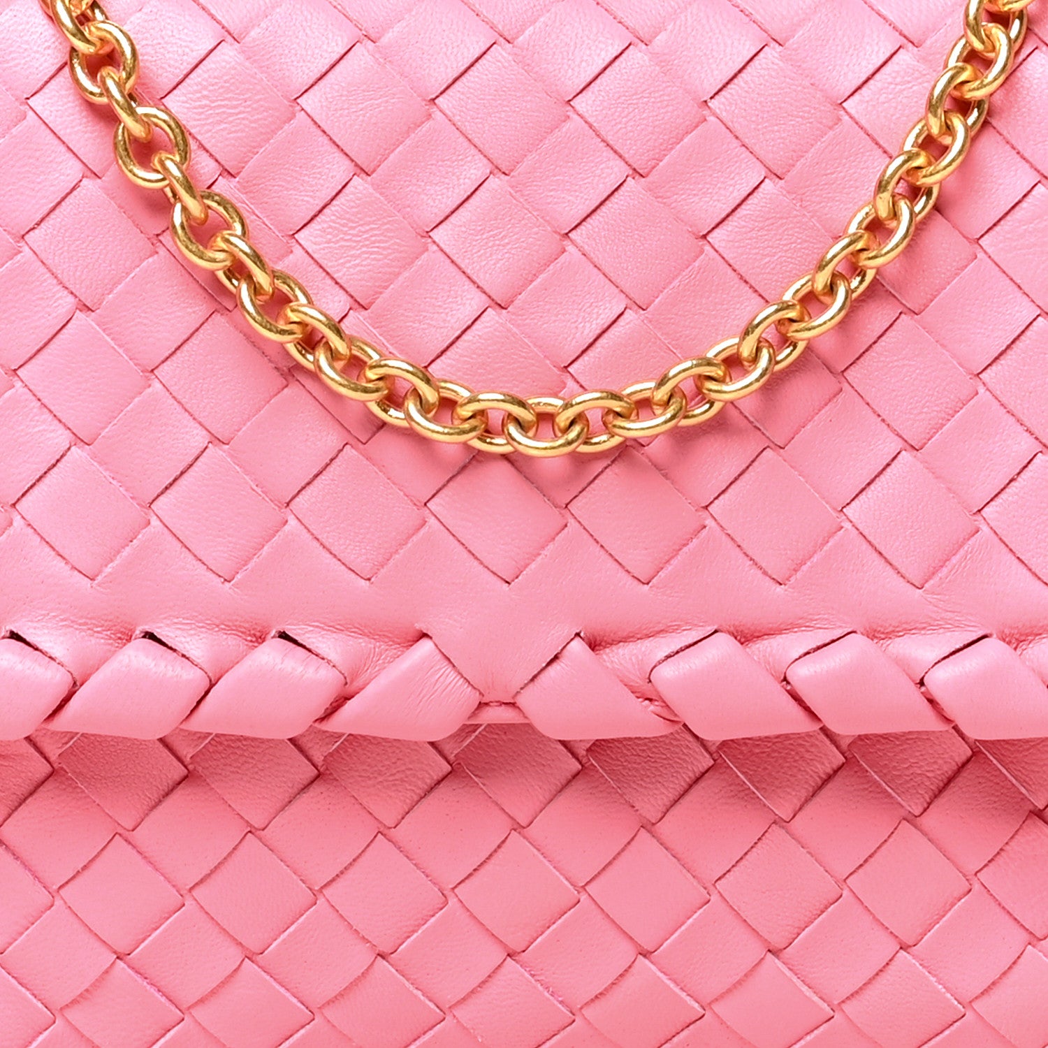 Bottega Veneta Nappa Intrecciato Baby Olimpia Shoulder Bag Antique Pink 9 of 11