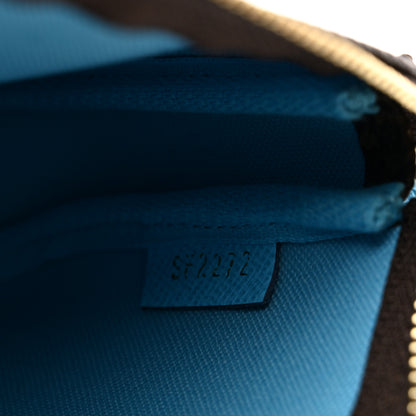 Louis Vuitton Monogram 2022 Christmas Animation Tokyo Mini Pochette Accessories Blue 6 of 9