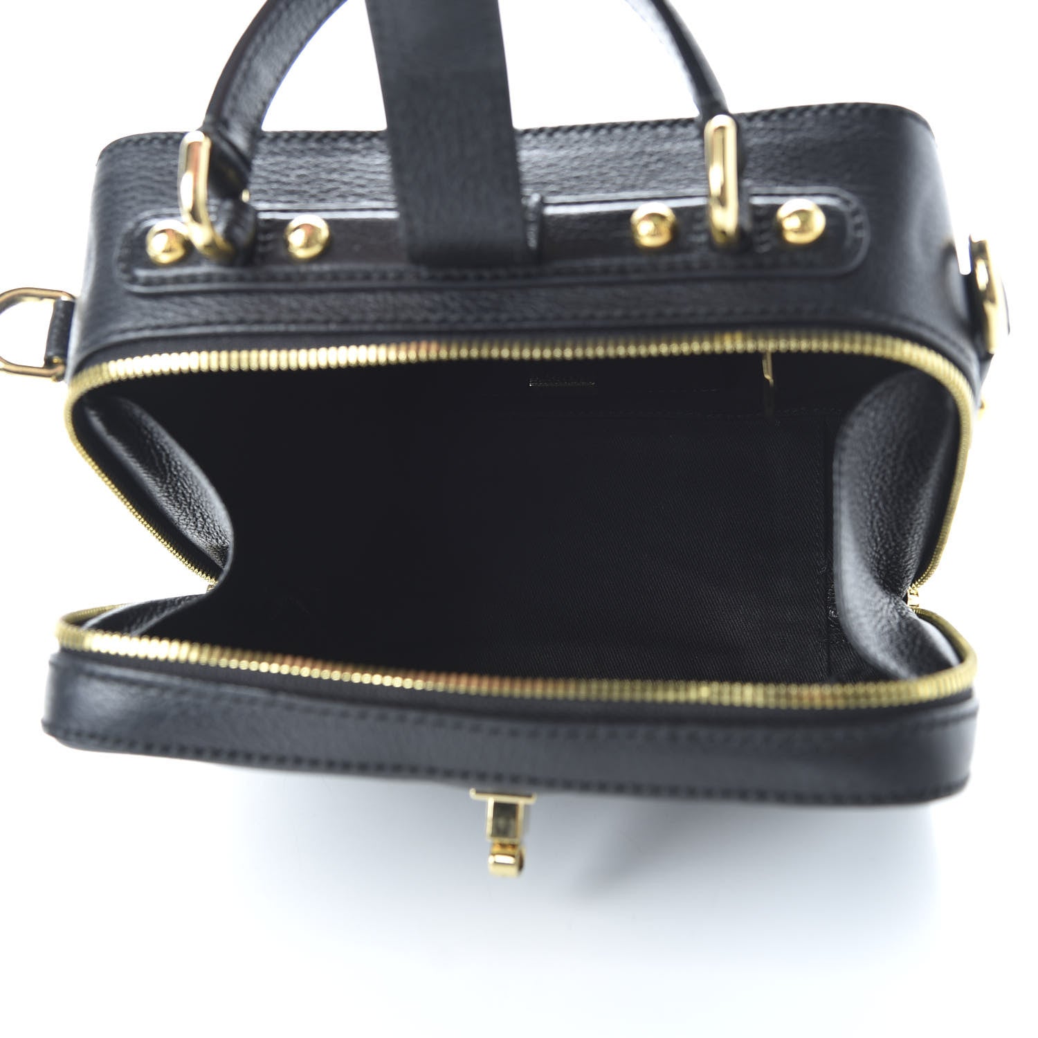 Dolce & Gabbana Drummed Calfskin Rosaria Shoulder Bag Black 5 of 9