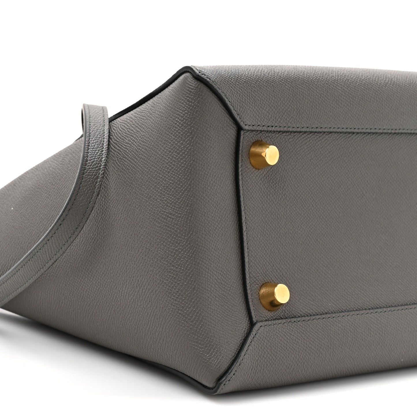Grained Calfskin Mini Belt Bag Grey