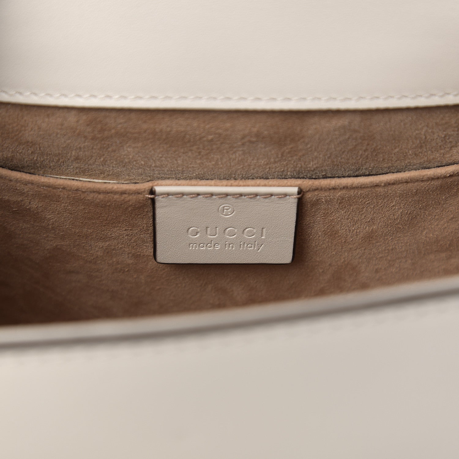 Gucci Calfskin Mini Sylvie Top Handle Bag White 5 of 9
